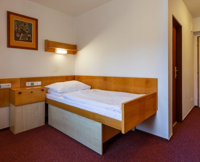 Jednolůžkový pokoj Economy v lázeňském hotelu Prusík