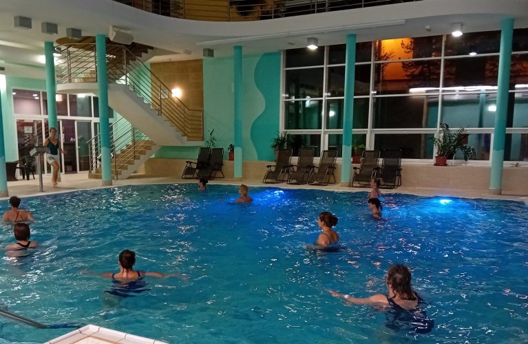 Exercising in the pool
